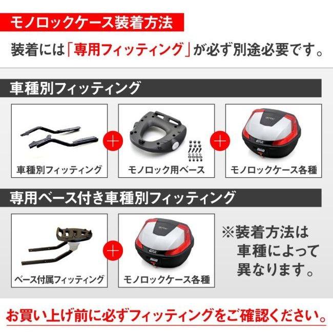 GIVI（ジビ） ATLASシリーズ B33NM 未塗装ブラック リアトップケース