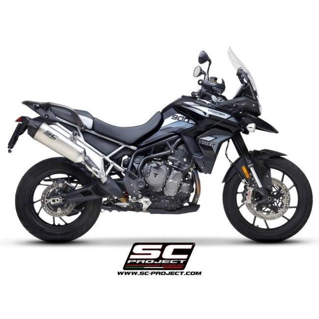 SC-PROJECT SCプロジェクト エクスプローラー II スリップオンサイレンサー【公道走行可】 本体材質：チタン TIGER 850 SPORT 900 TRIUMPH トライアンフの画像