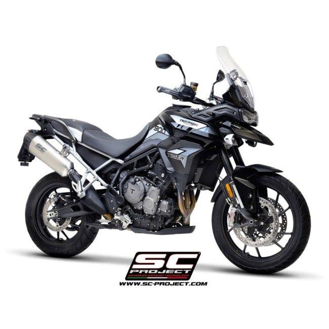 SC-PROJECT SCプロジェクト エクスプローラー II スリップオンサイレンサー【公道走行可】 本体材質：チタン TIGER 850 SPORT 900 TRIUMPH トライアンフの画像