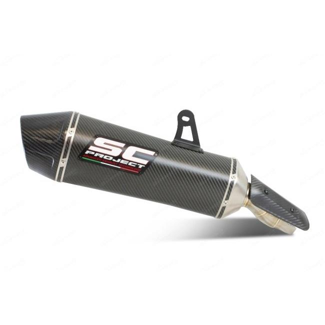 SC-PROJECT SCプロジェクト エクスプローラー II スリップオンサイレンサー【公道走行可】 本体材質：カーボン TIGER 850 SPORT 900 TRIUMPH トライアンフの画像