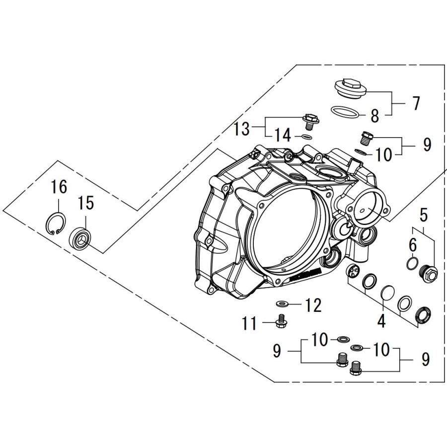 SP武川 SPタケガワ R.クランクケースカバー ASSY. クランクケースカバー エンジンパーツ エンジン