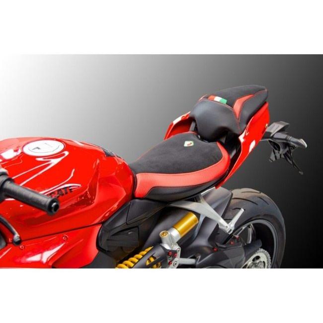 DUCABIKE (DBK) ドゥカバイク (ディービーケー) 純正シート用 タンデム側 コンフォートカバー カラー：ブラック／レッド DUCATI ドゥカティ シートカバー 外装の画像
