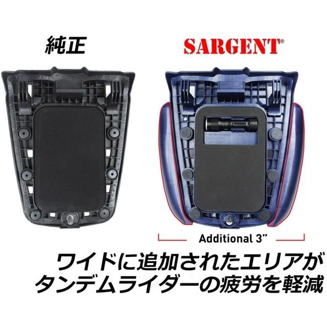SARGENT サージェント HD プレミアムシート【リアシートのみ】 パイピングカラー：メタリックシルバー Pan America HARLEY-DAVIDSON ハーレーダビッドソン 外装の画像