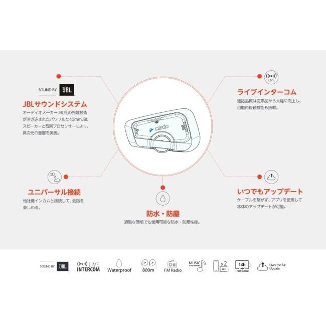 CARDO カルド FREECOM 2X シングル インカム・インターコム 電子機器類_1