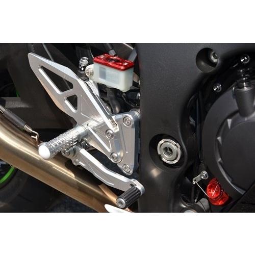 AGRAS アグラス バックステップ アルマイトカラー：ガンメタ / ステップバーエンドカラー：ブラック ステップバータイプ：MFJ-A ZX-10R KAWASAKI カワサキ | Agras