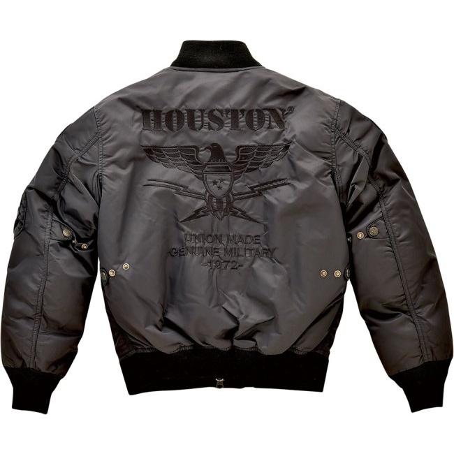 ヒューストン MA-1 ウインタージャケット ブラック Lサイズ