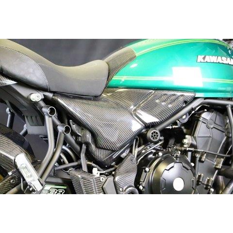 A-TECH エーテック サイドカバー 素材：TC 綾織カーボン / タイプ：左右セット クリアー塗装：なし Z650RS KAWASAKI カワサキ サイドカウル・サイドカバー 外装_2