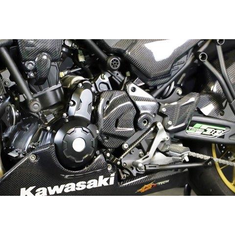A-TECH エーテック フロントスプロケットカバー 素材：FRP黒(FB) / クリアー塗装：あり Z650RS KAWASAKI カワサキ スプロケットカバー 外装_1