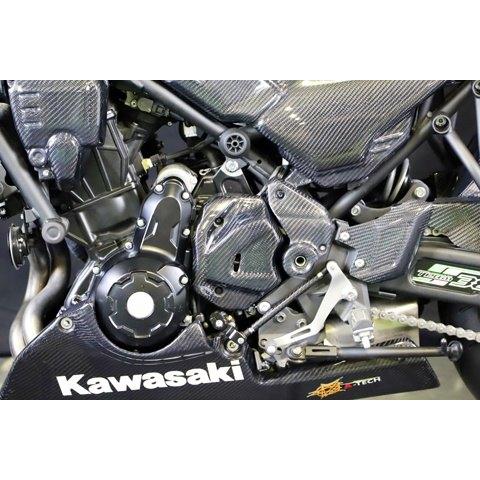 A-TECH エーテック フロントスプロケットカバー 素材：FRP黒(FB) / クリアー塗装：あり Z650RS KAWASAKI カワサキ スプロケットカバー 外装_2