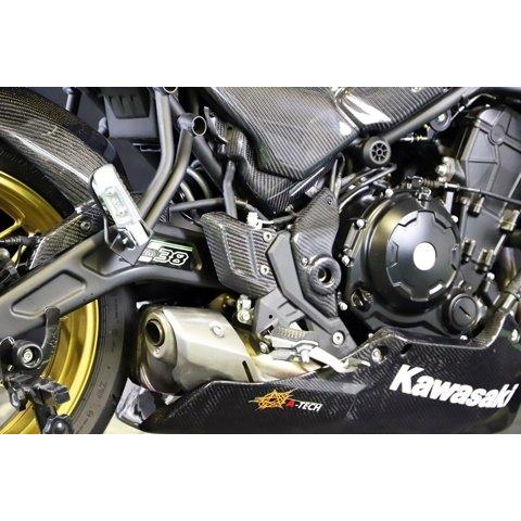 A-TECH エーテック ヒールガードSPL 素材：CK カーボンケブラー / タイプ：左側 クリアー塗装：あり Z650RS KAWASAKI カワサキ ヒールガード ステップ 足回り