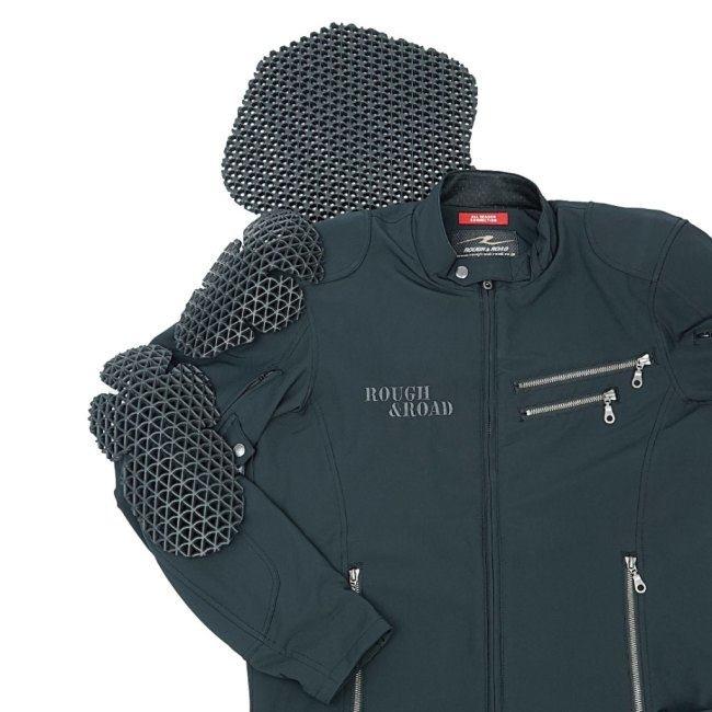 ROUGH＆ROAD ラフ＆ロード エアスルーソフトシェルストレッチライディングZIPジャケット EM レディース サイズ：WM メッシュジャケット ジャケット アパレル