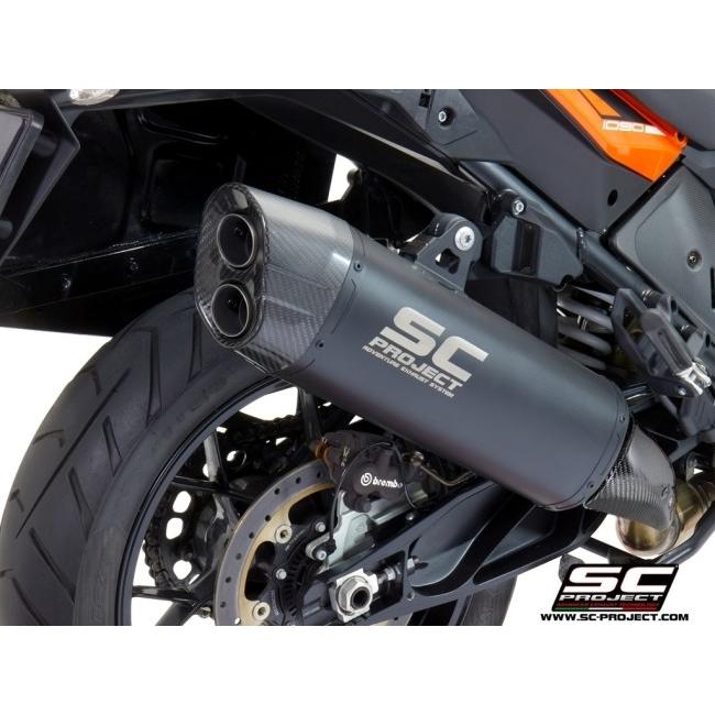 SC-PROJECT SCプロジェクト アドベンチャー スリップオンサイレンサー ブラックエディション 1090 ADVENTURE 1190 1290 SUPER KTM スリップオンマフラーの画像