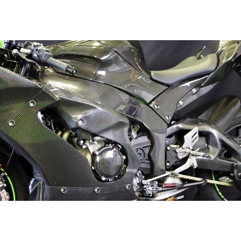 A-TECH エーテック フレームヒートガード 素材：CDC 平織ドライカーボン / タイプ：右側 Ninja ZX-10R KAWASAKI カワサキ マフラーガード・ヒートガード | A-TECH | 03