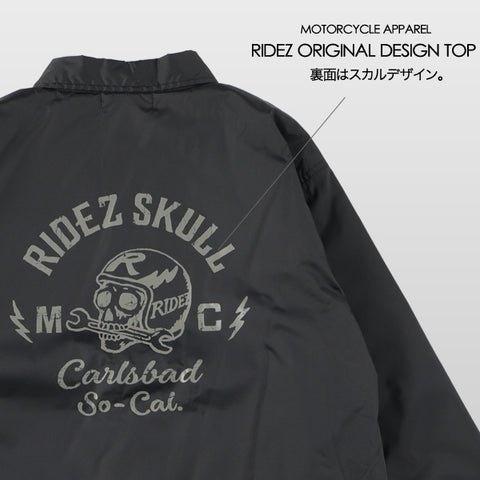 RIDEZ ライズ SKULL MC COACH JKT バイク 防風 コーチ ジャケット 