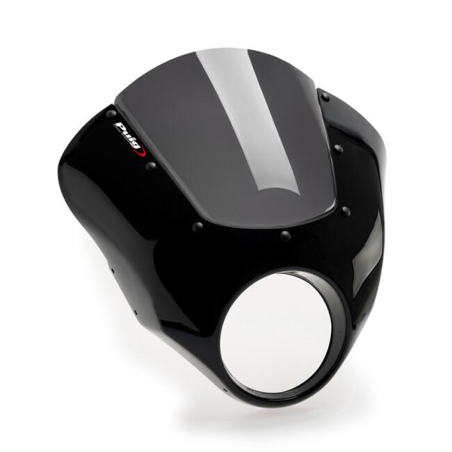 Puig プーチ セミフェアリング ダークナイト (SEMIFAIRING DARK NIGHT) カラー：マッドブラック／ダークスモーク レブル1100 HONDA ホンダ ビキニカウル 外装_3