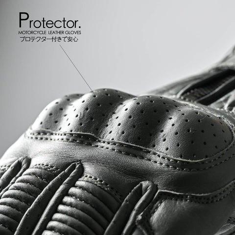 RIDEZ ライズ MOTO GLOVES DEFOE バイク用 レザーグローブ サイズ：L グローブ アパレルの画像