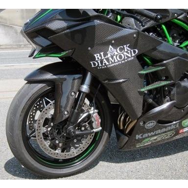 A-TECH エーテック フロントフェンダーSPL 素材：CDC 平織ドライカーボン Ninja H2 SX SE SE＋ KAWASAKI カワサキ フロントフェンダー フェンダー関連 外装の画像