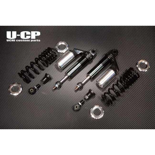U-CP ユーシーピー ローダウンリアサスペンション プリロードリングカラー：シルバー / カラー：ブラック＆シルバー スプリングカラー：ブラック GB350 GB350S_1