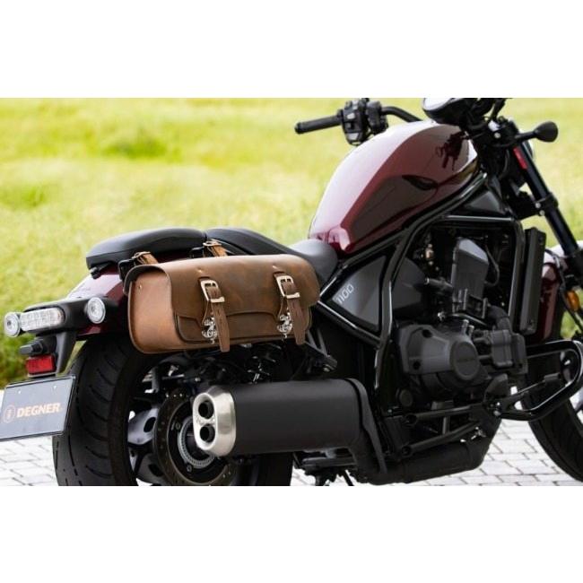 DEGNER デグナー マフラー側レザーサドルバッグ カラー：ブラウン LOW RIDER S REBEL1100  HARLEY-DAVIDSON ハーレーダビッドソン HONDA ホンダ サイドバッグ_19