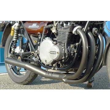 OUTEX アウテックス 手曲げ集合管 フランジアルマイト加工：ブラック Z-1 KAWASAKI カワサキ フルエキゾーストマフラー マフラー_2