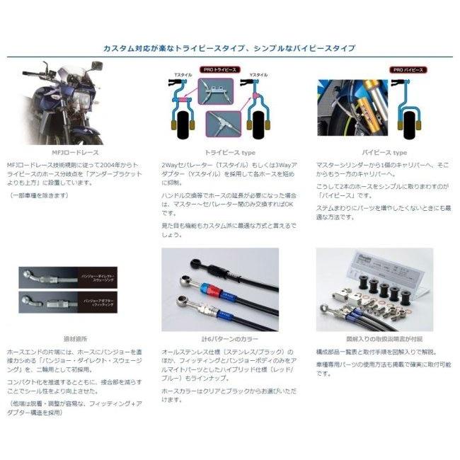 SWAGE-LINE スウェッジライン スウェッジライン プロ フロント ブレーキホースキット ホースカラー：クリア / フィッティングカラー：ステンレスブラック｜webike02｜19