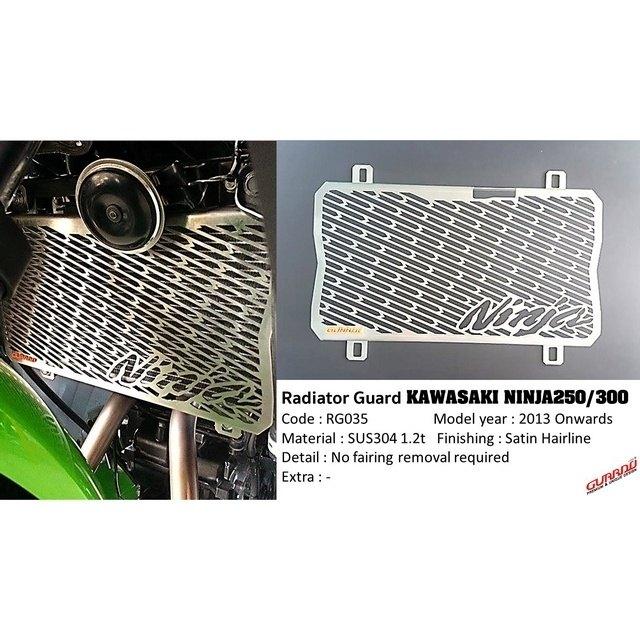 GUARDO ガルドー Stainless Steel Radiator Guard NINJA300 ニンジャ 300 KAWASAKI カワサキ ラジエーターコアガード・オイルクーラーコアガード 冷却関連の画像