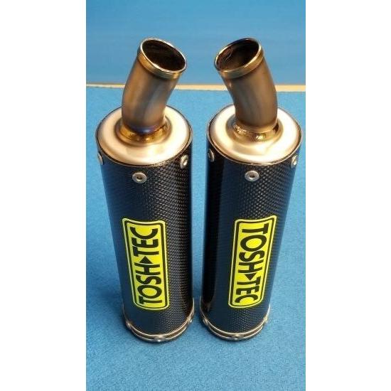 TOSH-TEC トシテック チタン ・カーボンショートサイレンサー タイプ：3つ穴タイプ TZ125 TZ250 RZ350 RZ350R RZ250 RZ250R SDR R1-Z TZR250 TZR250R マフラー | ブランド登録なし | 01