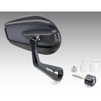 MotorRock バーエンドミラー 22.2mm ハンドル モーターロック モーターロック 汎用 JCMAミラー バーエンド φ100 ポリッシュ