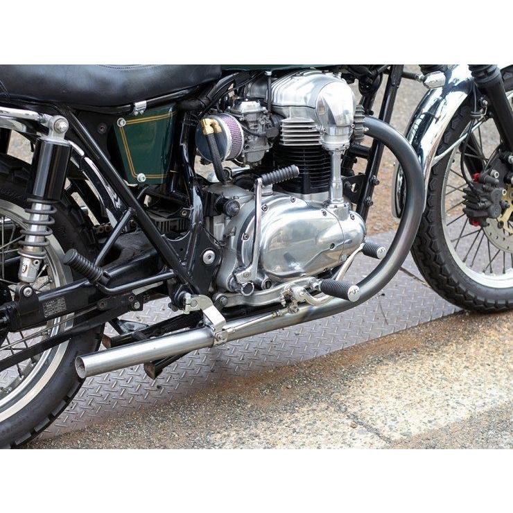 送料込モーターロック オールドタイプ 手曲げマフラー タイプ1 クロームw650 Motor Rock モーターロック オールドスタイル手曲げマフラー Type1