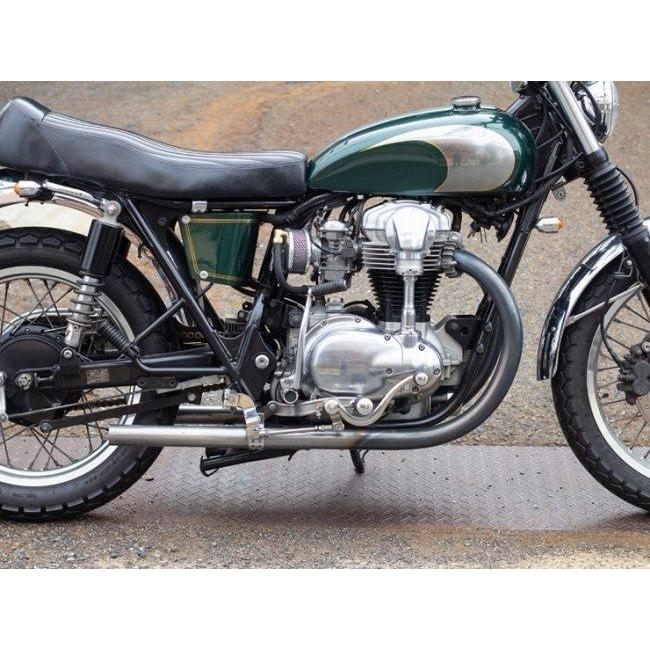 送料込モーターロック オールドタイプ 手曲げマフラー タイプ1 クロームw650 Motor Rock モーターロック オールドスタイル手曲げマフラー Type1