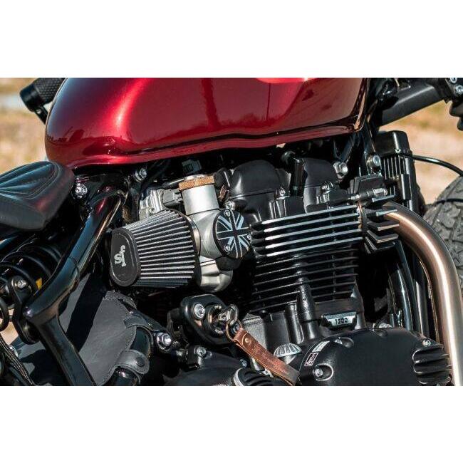 Motone Customs モートーンカスタムズ スロットルボディカバー ユニオンジャック カラー：ブラック／ポリッシュ TRIUMPH トライアンフ スロットルボディ | ブランド登録なし | 02