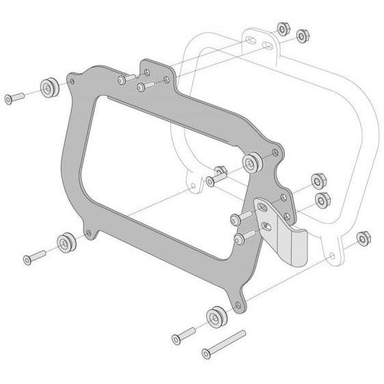 SW-MOTECH SWモテック TRAX ADV／IONサイドケース用アダプターキット｜webike02｜02