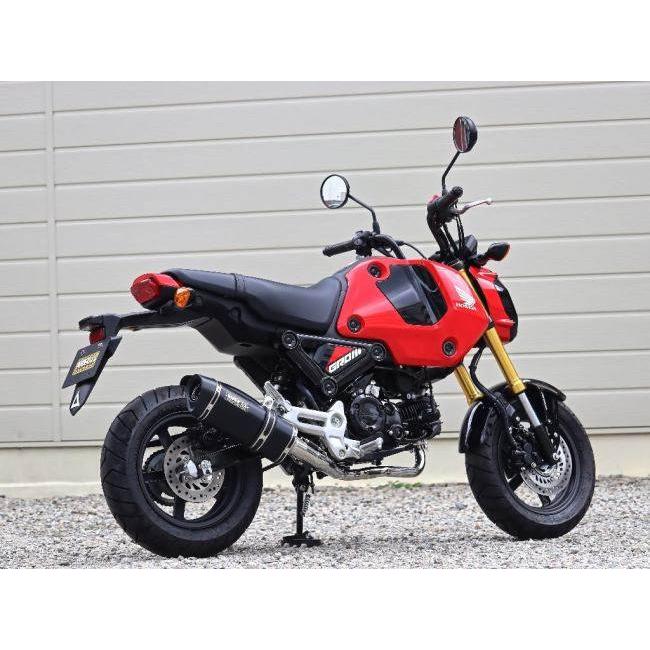 WR’S ダブルアールズ 【JMCA認証】SS-OVAL フルエキゾーストマフラー サイレンサータイプ：F-BLACKチタン GROM HONDA ホンダ マフラーの画像