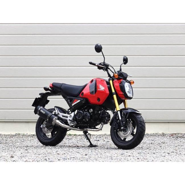 WR’S ダブルアールズ 【JMCA認証】SS-OVAL フルエキゾーストマフラー サイレンサータイプ：F-BLACKチタン GROM HONDA ホンダ マフラーの画像