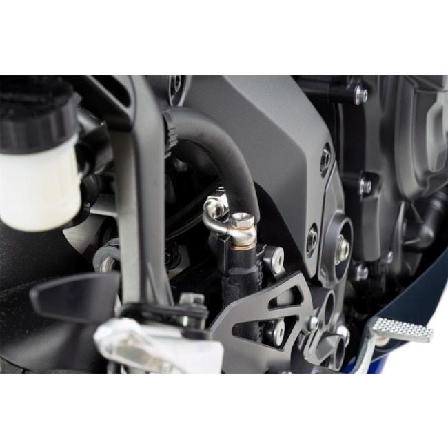 SWAGE-LINE スウェッジライン プロ リア ブレーキホースキット フィッティングカラー：レッド＆ブルー / ホースカラー：クリア YZF-R7 YAMAHA ヤマハ ブレーキ_2