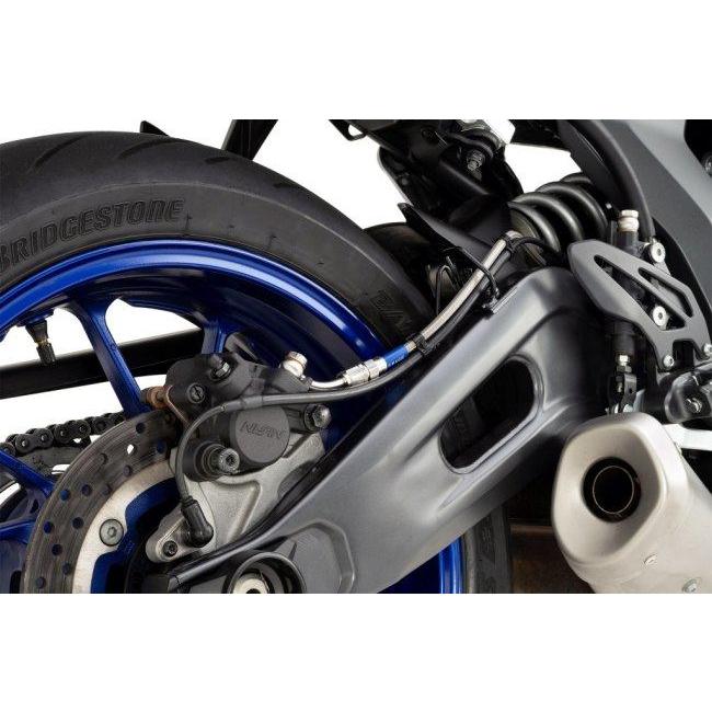 SWAGE-LINE スウェッジライン プロ リア ブレーキホースキット フィッティングカラー：レッド＆ブルー / ホースカラー：クリア YZF-R7 YAMAHA ヤマハ ブレーキ_4