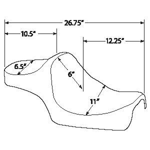 Drag Specialties ドラッグスペシャリティーズ Predator III Seat［0804-0728］ HARLEY-DAVIDSON ハーレーダビッドソン シート シート関連 外装の画像