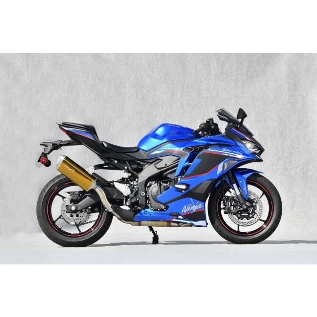 YAMAMOTO RACING - ヤマモトレーシング スリップオンアップマフラー TYPE-SA 色合い：ゴールド(アノード燻す取り計らう) ZX-4R KAWASAKI カワサキ スリップオンマフラー