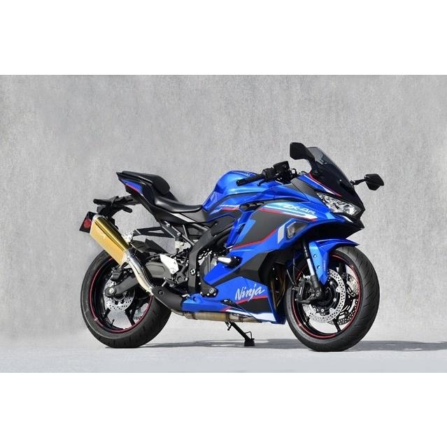 YAMAMOTO RACING - ヤマモトレーシング スリップオンアップマフラー TYPE-SA 色合い：ゴールド(アノード燻す取り計らう) ZX-4R KAWASAKI カワサキ スリップオンマフラー