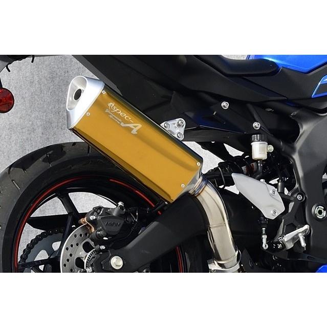 YAMAMOTO RACING - ヤマモトレーシング スリップオンアップマフラー TYPE-SA 色合い：ゴールド(アノード燻す取り計らう) ZX-4R KAWASAKI カワサキ スリップオンマフラー