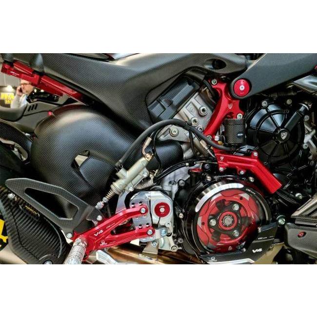 CNC Racing シーエヌシーレーシング リザーバータンクブラケット付きリアブレーキホースガード カラー：レッド STREETFIGHTER V4 V4S SP2 DUCATI ドゥカティ | CNC RACING | 03