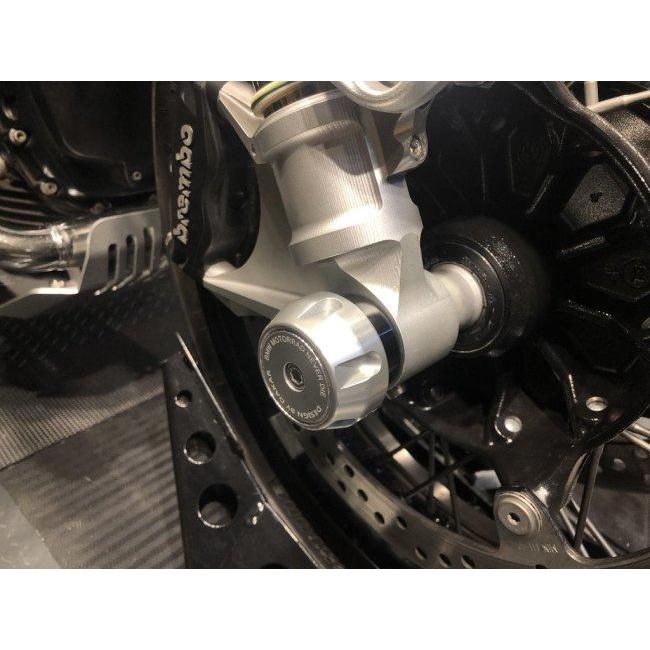 DK design ディーケーデザイン フロントアクスルスライダー カラー：シルバー R nineT scrambler Racer Pure BMW アクスルスライダー フレーム | YAMAHA | 01