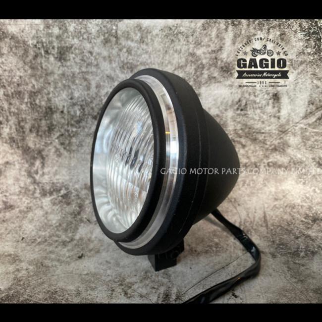 GAGIO MOTOR PARTS ガジオモーターパーツ 5-inch round headlamps， sharp end， clear lens. ヘッドライト 灯火類 電装系_2
