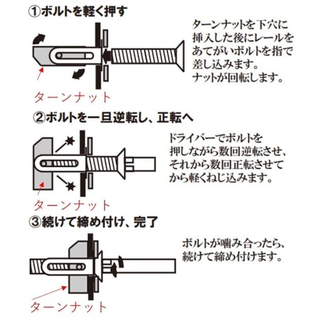 KIJIMA キジマ ターンナットセット  ワンタッチレール用 SUSボルト ボルトカラー：ステンレス｜webike02｜02