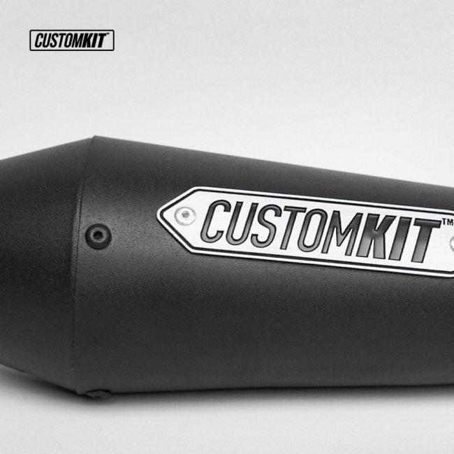 CustomKit カスタムキット フルエキゾーストマフラー Cone W175 Black