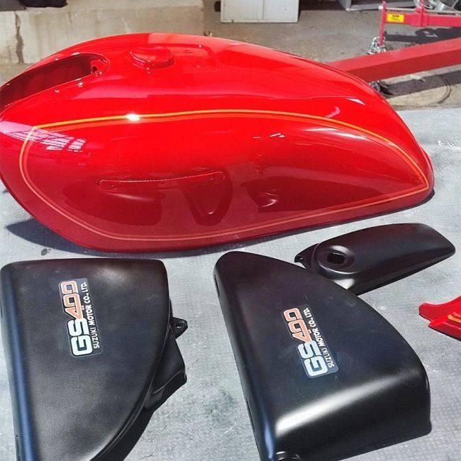 ACP エーシーピー Eライン 赤ベース ラインステッカー GS400 SUZUKI 