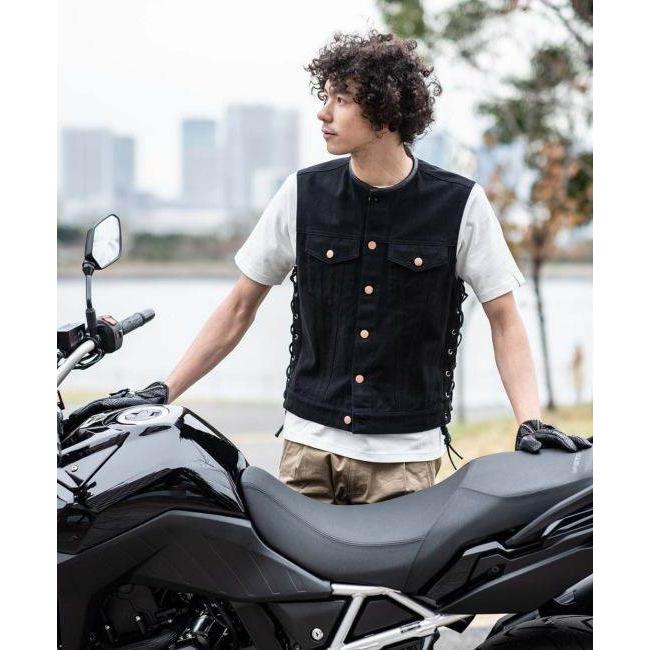 カドヤ - KADOYA SOLID BIKER VEST [K’S LEATHER＆K’S PRODUCT] 大きさ：L 限りない 御召しもの