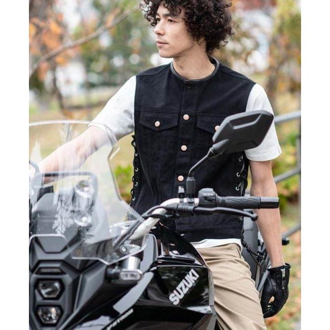 カドヤ - KADOYA SOLID BIKER VEST [K’S LEATHER＆K’S PRODUCT] 大きさ：L 限りない 御召しもの