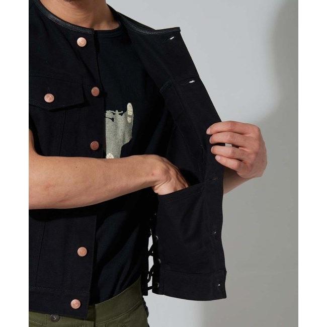 カドヤ - KADOYA SOLID BIKER VEST [K’S LEATHER＆K’S PRODUCT] 大きさ：L 限りない 御召しもの