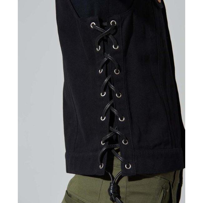 カドヤ - KADOYA SOLID BIKER VEST [K’S LEATHER＆K’S PRODUCT] 大きさ：L 限りない 御召しもの